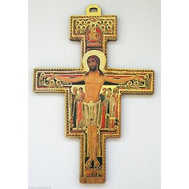 5" St Francis Franciscan Wooden Cross Religious Gift