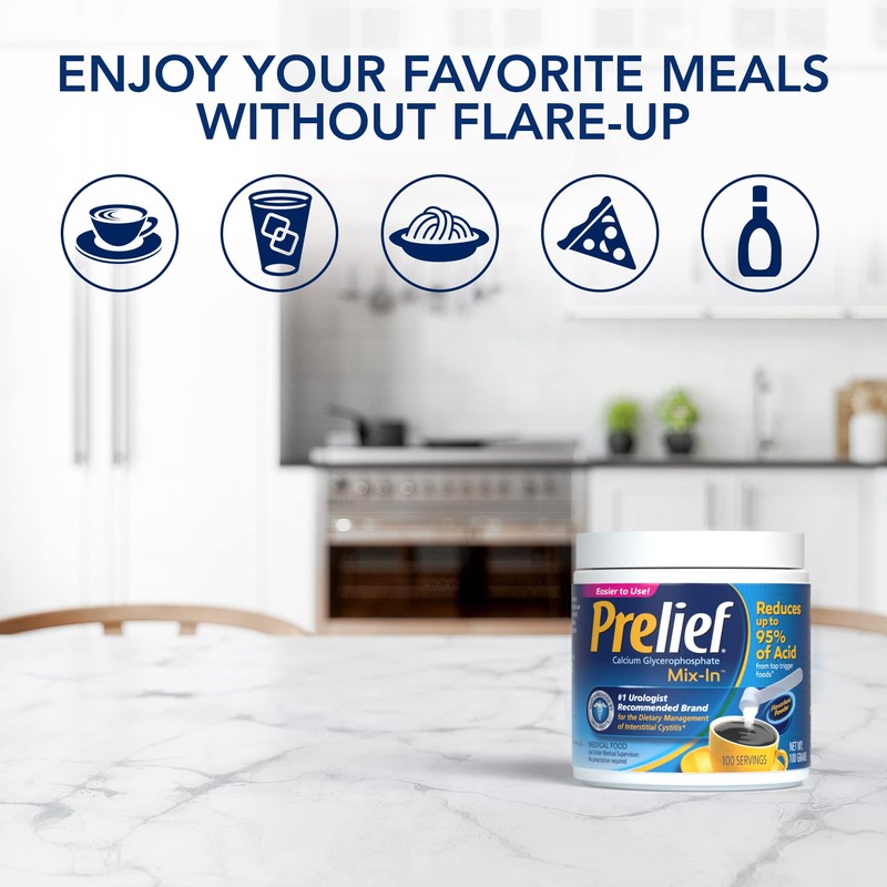 PRELIEF Powder Jar with Serving Scoop, 100 Servings