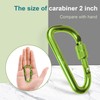 Zalava 6 pcs 2”D-Clip Durable Locking Carabiner Keychain Clip,Keychain Clip