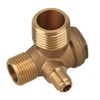feedal Thread 3 Way Air Compressor Valve Male Thread 90