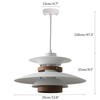 EFINEHOME Modern Decor Adjustable Pendant Lamp Kitchen Island, Aluminum and