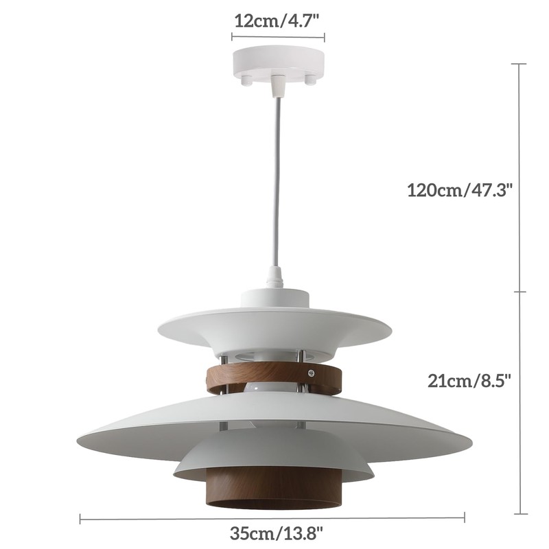 EFINEHOME Modern Decor Adjustable Pendant Lamp Kitchen Island, Aluminum and