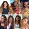 Curly Faux Goddess Locs Crochet Hair 18Inch Pre Looped Synthetic