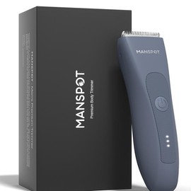 【dealsforyoudays】Manspot 4 in 1 Electric Body Hair Shaver - Groin Hair Trimmer, Ball Trimmer for Men with Replaceable Ceramic Blade Heads, USB Recharge, Waterproof, Safe & Gentle Trimming, Quick Gifts:_Blue