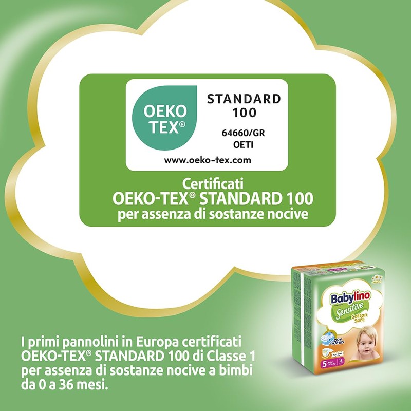 Babylino Sensitive Baby Nappies Size 5, Junior (11-16 kg), Pack