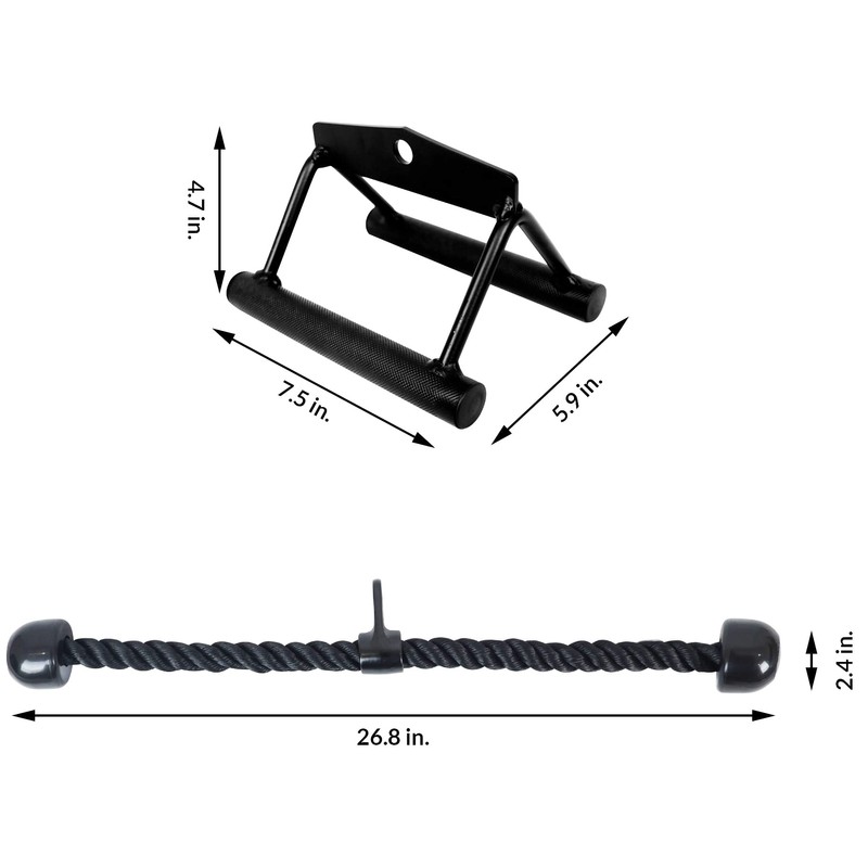Fitvids Tricep Press Down Cable Attachment, LAT Pulldown Attachment, Weight