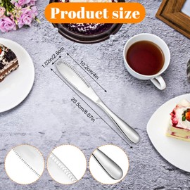 TIESOME 2 Pcs Butter Knife with Holes, 3 in 1 Stainless Steel Spreader Knife Cold Butter Curler knife for Cheese Peanut