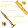 100 Pcs Screws and Wall Plugs Set,Masonry Brick Concrete Fixings