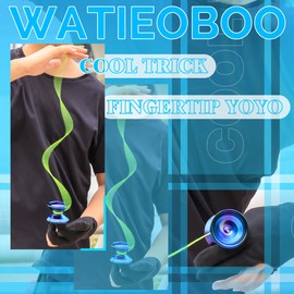 Yoyo Professional, Metal Responsive Yo yo for Kids Beginners, Unresponsive Yo yo for Adults Intermediate-Advanced Players with U Type KK Bearing + Glove and 10 Replacement Yoyos Strings(Blue)