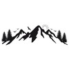 GRAZDesign Wall Tattoo Mountains with Sunset Camping Camper Travel for