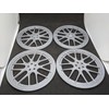 Car Wheel Rim Drink Coasters (Set of 4) in Silver