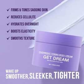 Overnight Toning Whip,Natural Extracts Overnight Body Toning Cream,Body Firming Whip Body Lotion for Loose Skin,Supports Elasticity & Loose Skin Appearance,Skin Tightening CreamBody for Women