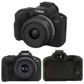 RAIALL Silicone Case for Canon EOS R50 Camera, R50 Camera Lightweight Soft Protective Travel Silicone Sleeve Holder, Black
