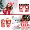 Yaomiao 120 Pcs Christmas Paper Coffee Cups with Lids Disposable