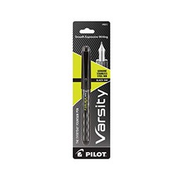 Pilot Varsity, Pluma Fuente, Tinta Líquida Negra, Mediano, Blíster 1 Pieza (90015)                                                                    