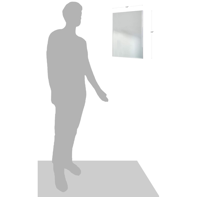 Red Co. 14" x 18" Large Decorative Frameless Beveled Edge