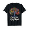 One Earth Many Roots Eco-Friendly Cultural Diversity Tree T-Shirt