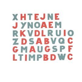 Smoby - 48 Lettere Magnetiche - Rosso e Verde - Apprendimento dell'Alfabeto - Compatibile con Qualsiasi Supporto Magnetico - dai 3 Anni