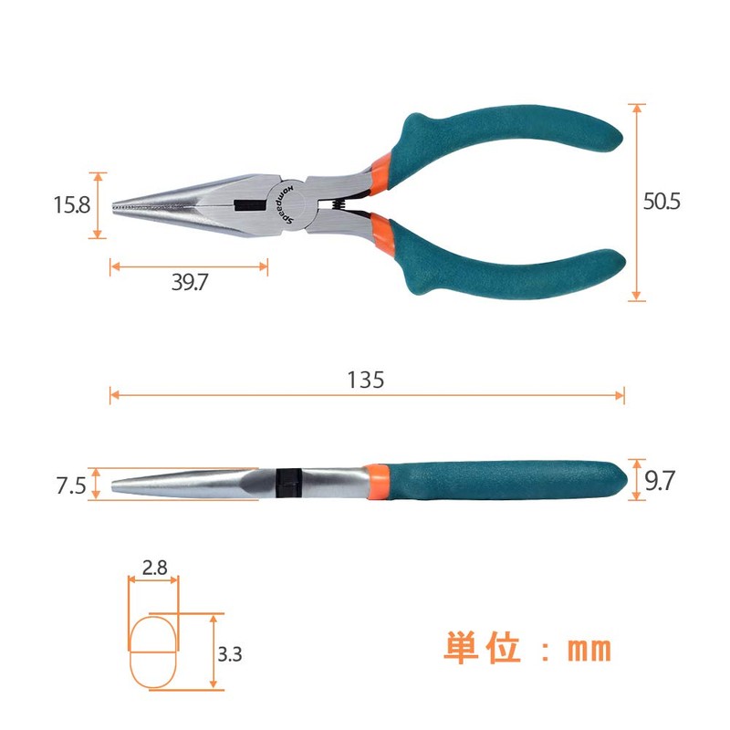 SPEEDWOX Mini Radio Pliers with Groove, Blade Included, Cuttable Shape,