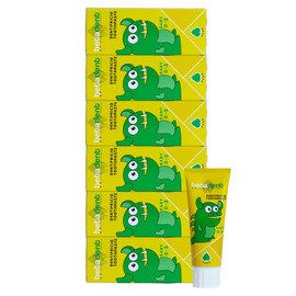 Betadent Set of 6 Toothpastes for Children 0 to 3 Years, Fluorine Free, Pear Flavour, Anti Plaque Effect, Easier Teething Natural Formulation, 6 x 75ml