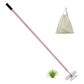 Hoe Garden Tool,Garden Hoe for Backyard Weeding, Loosening (Pink Weeder)
