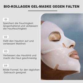 VEROA Pack of 5 Organic Collagen Boosting Mask Overnight Sheet Mask - Anti-Wrinkle and Firming, Deep Moisturising Collagen Night Wrapping Mask - Naturally Gentle for All Skin Types