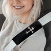 GiveMOJO Car Seat Belt Cover with Bling Rhinestone Cross, Safety