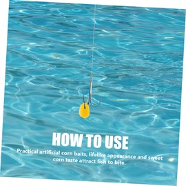 WHAMVOX 200Pcs Artificial Corn Baits Bionic Simulation Fishing Lures for Freshwater Saltwater for DIY Fishermen Lifeslike Floating Baits for Rivers Lakes