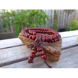 Mala yoga meditation bracelet, wood, Buddhism, stretch bracelet, unisex, Buddha, Vipassana, yoga, meditation, bracelet