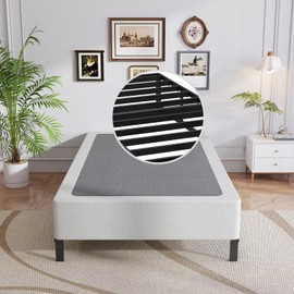 OSASET Twin Box Spring, 9 Inch Metal Twin Box Spring Only, Heavy Duty Metal Frame Mattress Foundation Support for 3000lbs, Easy Assembly, Noise Free, Non Slip