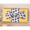 YASEO Dog Paw Print Wired Edge Ribbon, White and Black