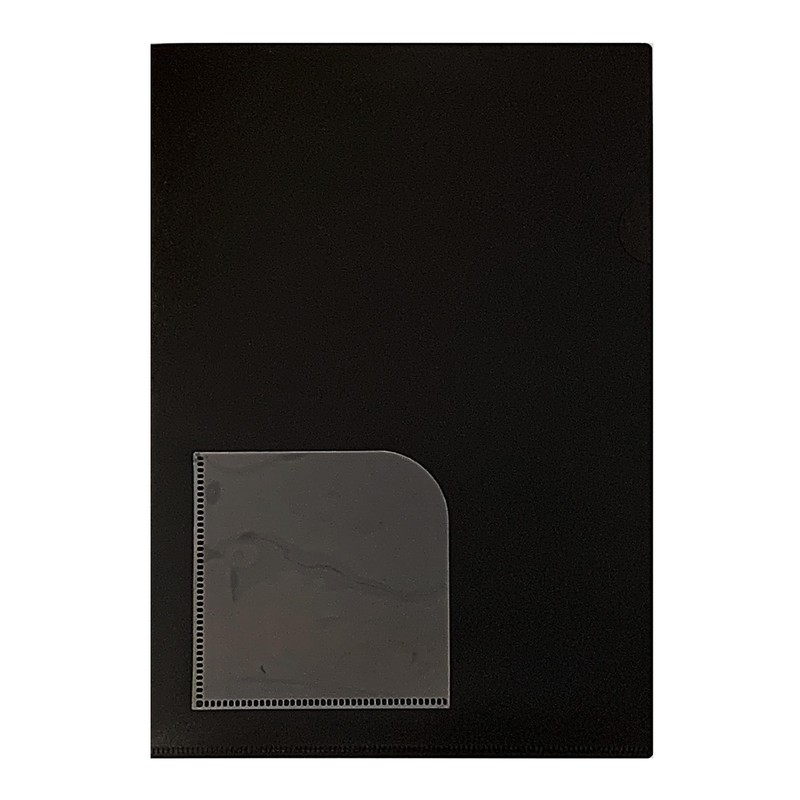 Clear Holder with Pockets (Clear File) A4, Black, Matte (No