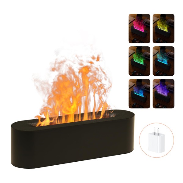 Rican Essential Oil Diffusers 150ml, Flame Diffuser Humidifier for Essential