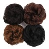 100% cabello humano desordenado moño rizado con cordón para el