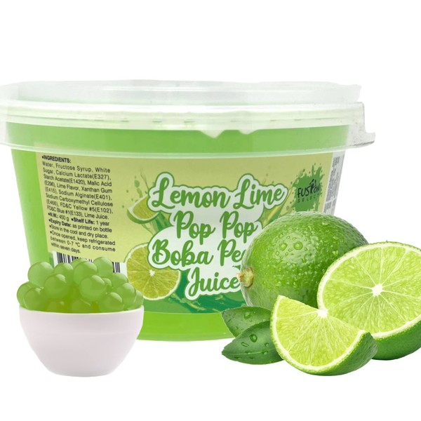 Fusion Select Lemonade Bursting Boba Lemonade Popping Boba Pearls Lemon Boba For Fruit Tea Snack Toppings 450 Gram