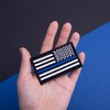 Bluyellow 2-Piece Velcro Thin Blue Line Flag, American Flag Patch