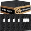 Fumete 30 Pcs Composition Notebooks Bulk Wide Ruled Composition Notebook