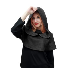 DAZCOS - Gorro medieval multicolor resistente de gamuza sintética, accesorio de cosplay pagano para Navidad, Halloween, Negro -, One Size Fits Most or S/M