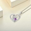 YL Horse Necklace for Women 925 Sterling Silver Heart Pendant