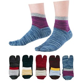 InSomila Men's Socks, No Stuffiness, 2 Toe Socks, 5 Pairs Set, Deodorizing, No Shedding, multicolor 1