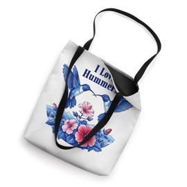 I Love Hummers Hummingbird Colibri Realistic Hibiscus Flower Tote Bag