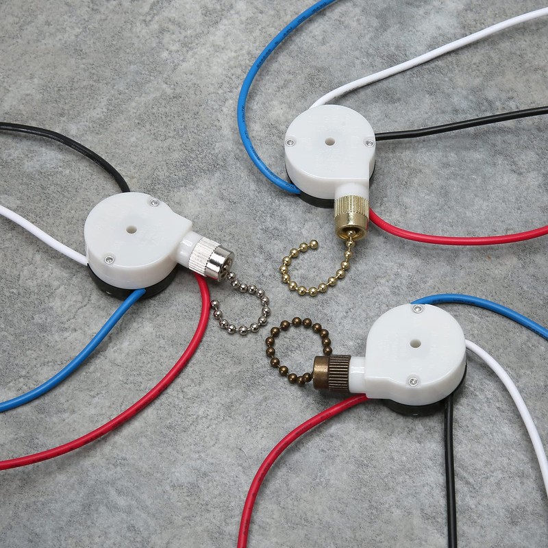 Ceiling Fan Switch 2PCS Zing Ear ZE-208S E89885 3 Speed