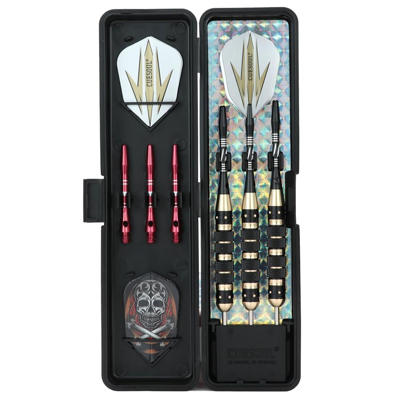 CUESOUL Archer 23 Grams Steel Tip Darts - Black Coating