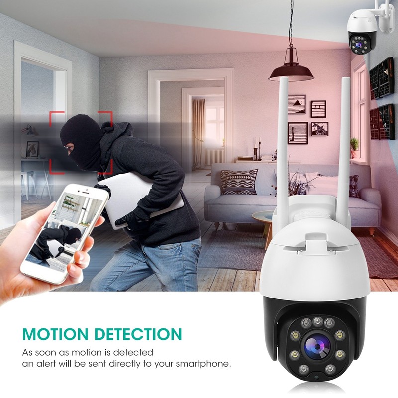 1080P 4G Wifi PTZ Camera IP66 Waterproof Night Vision Two
