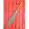 Handmade Broom Bamboo Stick Handle Duster Brush,Natural Grass, Whisk Broom,Cleaning