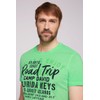 Camp David Mens Puff-Print Electric Green M T-Shirt, Green