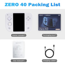 Zero 40 64GB Android Video Handheld Game Console 4.0-Inch 64-bit with AllWinner Cortex-A53 1.8G 4300mah BT 4.2 WIFI Player PSPcolor: White, screen size: 4'', capacity: 64G