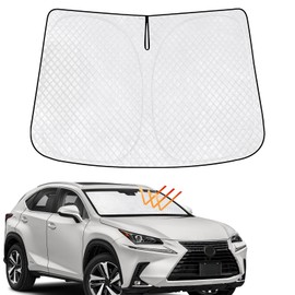 KMF Windshield Sun Shade for Lexus NX300h/NX300/NX200t Accessories 2015-2021 Sunshade Foldable Custom Fit Lexus NX Windshield Sun Visor Protector Block UV Rays