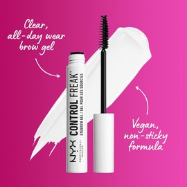 NYX Professional Makeup, Control Freak, Gel para cejas transparente, 9g