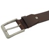 Gusti Kara Plain Leather Belt with Silver Buckle Suit Belt